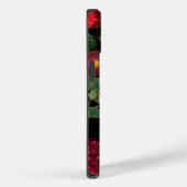 ムーディーフラワーズ ブラック&バーガンディ ヴィンテージ モノグラム Case-Mate iPhoneケース (裏面 / 右)