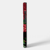 ムーディーフラワーズ ブラック&バーガンディ ヴィンテージ モノグラム Case-Mate iPhoneケース (裏面 / 左)