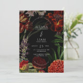 ムーディーフローラルウェディング 招待状 (スタンド正面)