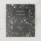 ムーディーブラック植物性フローラ エレガント プレイスカード (外部開封)