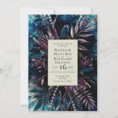 ムーディーブーケ植物結婚式招待状 招待状 (正面)