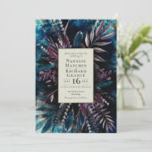 ムーディーブーケ植物結婚式招待状 招待状 (スタンド正面)