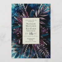 ムーディーブーケ植物結婚式招待状