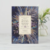 ムーディーブーケ植物結婚式招待状 招待状 (スタンド正面)