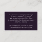 ムーディーボホ | エッグプラントパープルフラワーウィッシングウェル エンクロージャーカード (裏面)