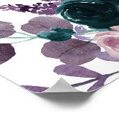 ムーディーボホ | エッグプラントパープル フラワー キニエラ ポスター (角)