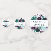 ムーディーボホ | ティールとパープルのダークフラワールカスタム コンフェッティ (正面)