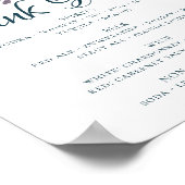 ムーディーボホ | ティール フラワー ガーランド ドリンクチョイス ポスター (角)