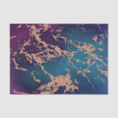 ムーディーラックス大理石 | ディープパープルとターコイズ ローズゴールド 薄葉紙 (正面)