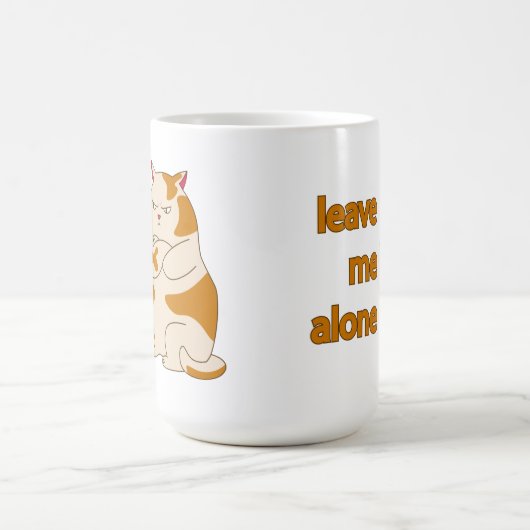 ムーディー太っ離れた猫の私の一人のコーヒーマグ コーヒーマグカップ (中央)