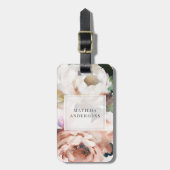ムーディー·アクリル·フローラ·ポエレガントニー ラゲッジタグ (正面縦)