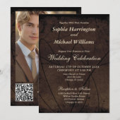 ムーディー・エレガンス・ウェディング・インビテーション・テンプレート デジタル 招待状 (正面/裏面)