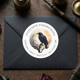 ムーディー・ゴシック・レイヴン・ダーク・アカデミア・アドレス ラベル