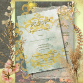 ムーディー バロック ヴィンテージ フラワーズ ウェディング RSVP