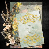 ムーディー バロック ヴィンテージ フラワーズ ウェディング RSVP