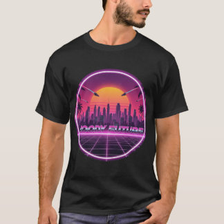 ムーディー・フューチャー・レトロ・サンセットTシャツ Tシャツ