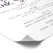 ムーディー ボーホー | ナス紫 花柄 ドリンクチョイス ポスター (角)