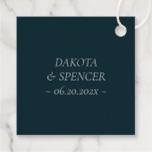 ムーディー·ボーホ|ティール（緑がかった色）パープルフローラリースありがとう フェイバータグ (裏面)