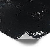 ムーディ夕べシルエットとランプのポスト – 木炭 ポスター (角)