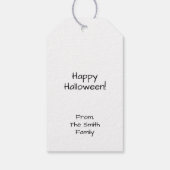 ムーディ幽霊&ブラックキャットヴィンテージハロウィーン ギフトタグ (裏面)