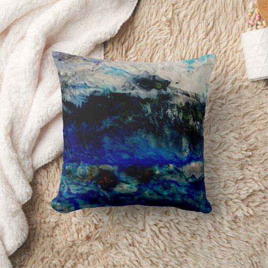 ムーディ抽象芸術ストーム絵を描クラウド クッション (ブランケット)