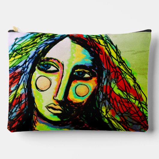 ムーディ抽象芸術デジ絵画タル アクセサリーポーチ (正面)
