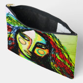 ムーディ抽象芸術デジ絵画タル アクセサリーポーチ (見開き)