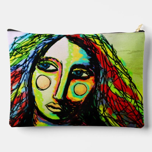 ムーディ抽象芸術デジ絵画タル アクセサリーポーチ (裏面)