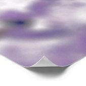 ムーディ抽象芸術ブラック&ブルーデイジーオンパープルプラント ポスター (角)