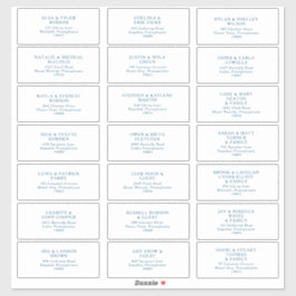 ムーディ海ブルーフォントゲストアドレス シール