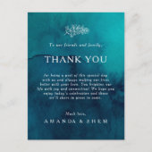 ムーディ海水の色ありがとう披露宴カード ポストカード (正面)