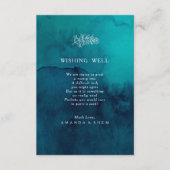 ムーディ海結婚の水の色のウィッシングウェルカード エンクロージャーカード (正面)