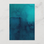 ムーディ海結婚の水の色のウィッシングウェルカード エンクロージャーカード (裏面)