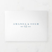 ムーディ海結婚の水の色の全てを1つの3倍に 三つ折り招待状 (カバー)