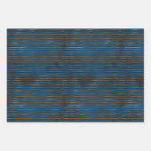 ムーディ海銀河系金属金ゴールド月相神秘的 ラッピングペーパーシート (正面3)