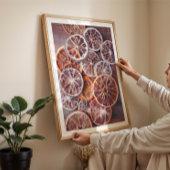 ムーディ秋ドライオレンジの暖かいキッチンウォールアート ポスター