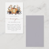 ムーディ秋フローラブライダルシャワーレシピ要求 エンクロージャーカード (正面/裏面)
