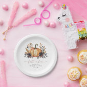 ムーディ秋フローラブライダルシャワー ペーパープレート (パーティー)