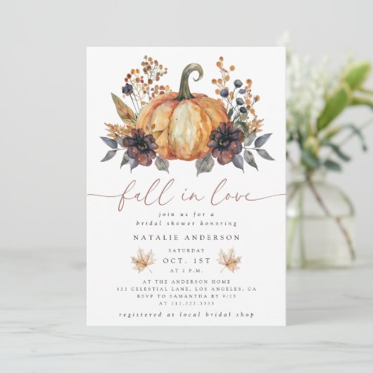 ムーディ秋フローラブライダルシャワー 招待状 (スタンド正面)