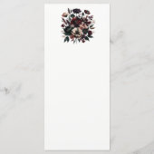 ムーディ素朴ガーデン花模様ボヘミアン結婚ズのメニュー メニュー (裏面)