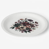 ムーディ素朴ガーデン花模様ボヘミアン結婚ズ ペーパープレート (アングル)