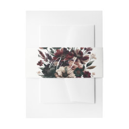 ムーディ素朴ガーデン花模様ボヘミアン結婚ズ 招待状ベリーバンド