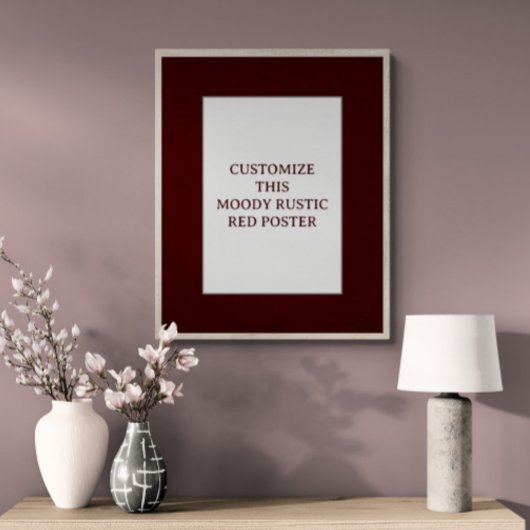 ムーディ素朴レッドカスタム引用文クリスマス ポスター