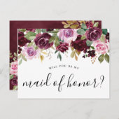 ムーディ素朴ーフローラが私のメイド・オブ・オーナー(花嫁付き添い人) ポストカード (正面/裏面)
