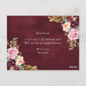 ムーディ素朴ーフローラが私のメイド・オブ・オーナー(花嫁付き添い人) ポストカード (裏面)