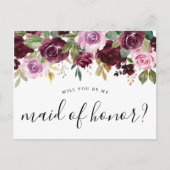 ムーディ素朴ーフローラが私のメイド・オブ・オーナー(花嫁付き添い人) ポストカード (正面)