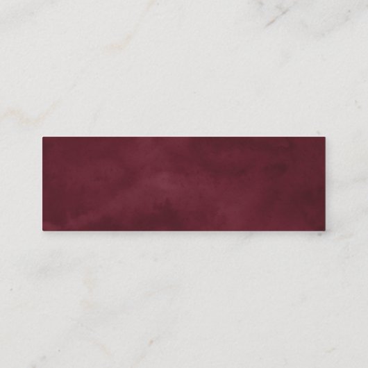 ムーディ素朴ーフローラ |の結婚WebサイトRSVPカード スキニー名刺 (裏面)