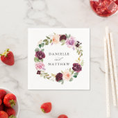 ムーディ素朴ーフローラ |パーソナライズされた結婚s スタンダードカクテルナプキン (インサイチュ)