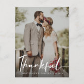 ムーディ素朴ー垂直結婚写真感謝 ポストカード (正面)