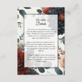 ムーディ素朴秋花模様結婚ズ エンクロージャーカード